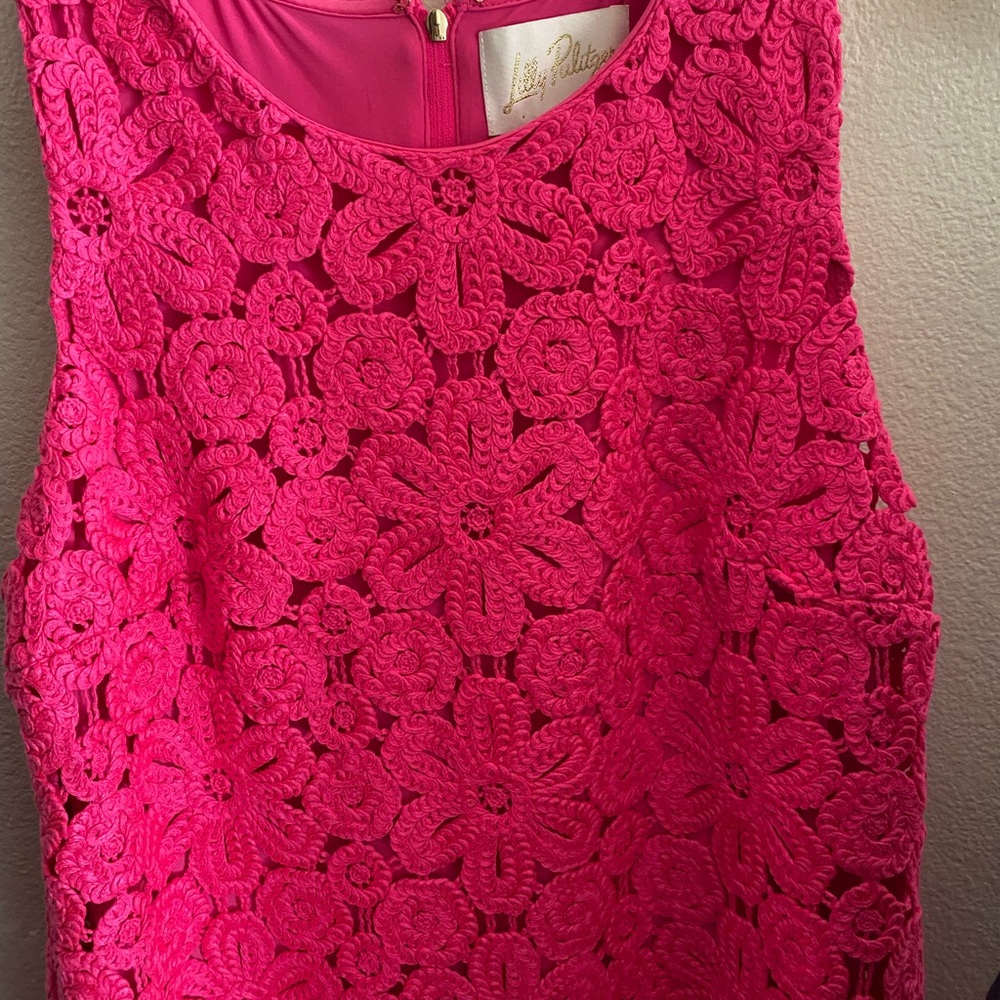 LILLY PULITZER MARQUETTE CROCHET SHIFT DRESS, - Picture 11 of 12